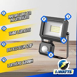 Spot led 20W avec détecteur - I-Watts