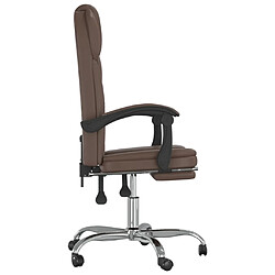 Avis vidaXL Fauteuil inclinable de bureau Marron Similicuir