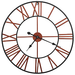 Avis Decoshop26 Horloge murale Métal 58 cm Rouge DEC022224