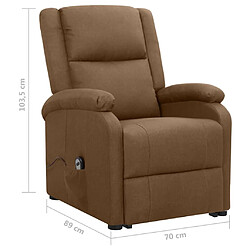 vidaXL Fauteuil Marron Tissu pas cher