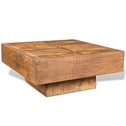 Maison Chic Tabls basse,Table Console pour salon carrée Marron Bois massif de manguier -MN64464 pas cher