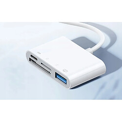 GUPBOO Adaptateur USB Lightning Lecteur de carte SD USB OTG,JL1784