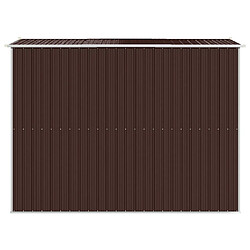 Acheter vidaXL Abri de jardin Marron foncé 192x274x223 cm Acier galvanisé