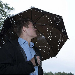 Esschert Design Parapluie transparent noir Etoiles.