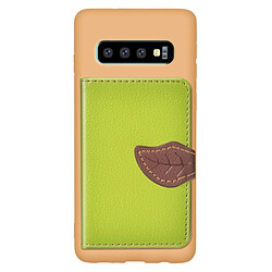 Wewoo étuis Coque Housse Étui de protection en TPU texturé à texture litchi avec feuille magnétique pour Galaxy S10, emplacements pour cartes, support et porte-monnaie (vert)