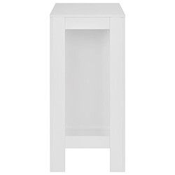 Acheter Helloshop26 Table haute mange debout bar bistrot avec étagère blanc 110 cm 0902050