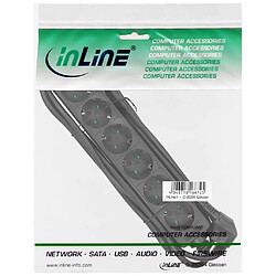 Câble allemand 3 m, 6 prises, type F, type F InLine®, noir