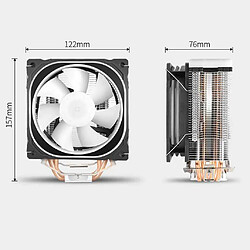 Acheter CPU Refroidisseur D'air, 120mm PWM 12V 4 PIN Fan et RGB Ventilateur de Refroidissement Radiateur pour Intel / AMD Cpu