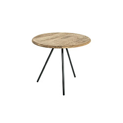 Loungitude Table basse ronde BASTIAN en chêne 50cm