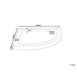 Avis Beliani Bac de douche ALISO 80 x 80 x 7 cm Blanc