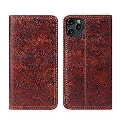 Wewoo Coque Pour iPhone 11 Pro Retro Tree Bark Texture PU Housse en cuir à rabat horizontal magnétique avec support et fentes cartes et portefeuille marron