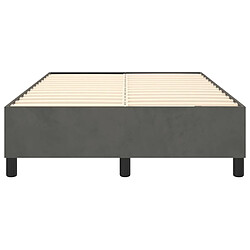 Acheter vidaXL Cadre de lit sans matelas gris foncé 120x200 cm velours