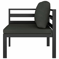 Acheter Maison Chic Ensemble Tables et chaises d'extérieur 7pcs avec coussins,Salon de jardin Aluminium Anthracite -GKD590536