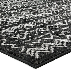 Avis Thedecofactory VENISE - Tapis toucher laineux imprimé motifs ethniques noir 133x190