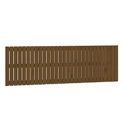 vidaXL Tête de lit murale Marron miel 185x3x60 cm Bois massif de pin