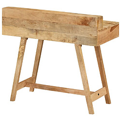 Avis vidaXL Bureau 100x45x90 cm Bois de manguier brut solide