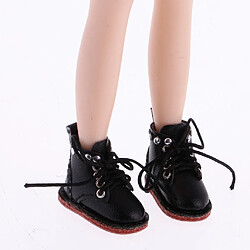 Une Paire De Bottes En Cuir Pu Bottes En Cuir Adaptées à 12 '' Blythe Doll Dress Up Black pas cher