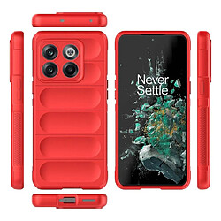 Htdmobiles Coque pour OnePlus 10T 5G - housse etui silicone gel fine + verre trempe - ROUGE