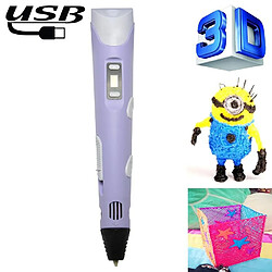 Yonis Imprimante 3D Stylo Magique Pour Artistes Stylo Imprimante 3D Portatif USB Bleu Pour Artistes Et Créatifs Purple YONIS