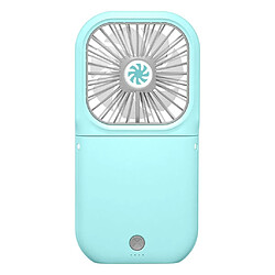 (Bleu) Mini Ventilateur de Cou Suspendu Portable Pliant USB Petit Ventilateur Charge Silencieuse Ventilateur de Refroidissement au Trésor Batterie Refroidisseur d'Air de Bureau à Main