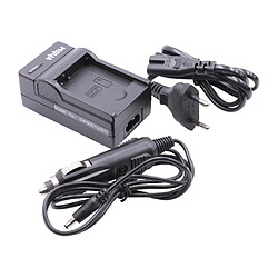 Vhbw Chargeur+ chargeur allume-cigare pour batterie PANASONIC DMW-BCK7, DMW-BCK7E etc. pour Lumix DMC-FH2, DMC-FH2K, DMC-FH2S etc.