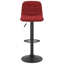 Avis vidaXL Tabourets de bar lot de 2 rouge bordeaux velours