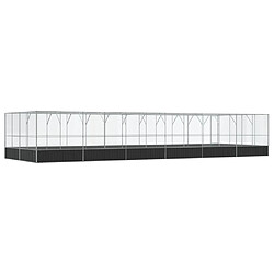 Acheter vidaXL Volière avec extension argenté 1246x414x212 cm acier