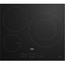 Table de cuisson à induction 60cm 3 feux 7200w noir - hii63205mt - BEKO