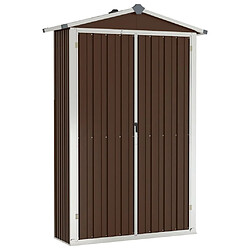 vidaXL Abri de jardin Marron 116x45x175 cm Acier galvanisé