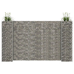 Maison Chic Jardinière à gabion,Bac à fleurs - pot de fleur en H Fil d'acier 260x40x150 cm -GKD55173