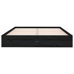 Acheter vidaXL Cadre de lit sans matelas noir bois massif 120x190 cm