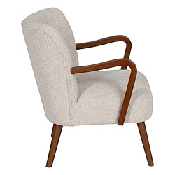 Avis BigBuy Home Fauteuil Beige Naturel Polyester Bois d'hévéa Éponge 56 x 56 x 78 cm