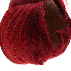 Mode Mâle Poupée Perruque Cheveux Courts DIY Faire Pour 1/3 BJD Poupée Accs Vin Rouge pas cher