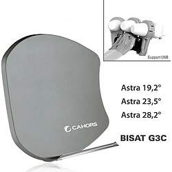 Antenne Multisatellite Cahors SMC Bisat 3 sorties + 3 LNB - Astra 19,2°, Astra 23,5°, Astra 28,2°