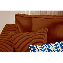 Bestmobilier Topaze - canapé d'angle réversible - 4 places - convertible avec coffre - en velours côtelé pas cher