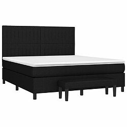 Avis Maison Chic Lit Adulte - Lit simple Lit à sommier tapissier avec matelas moelleux - Meuble de Chambre - Noir 180x200 cm Tissu -MN61451