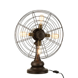 Dansmamaison Lampe Ventilateur Metal Marron