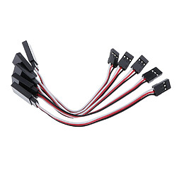 5x 26 # Fil D'extension De Bus De Servomoteur Noir, Rouge Et Blanc 100mm