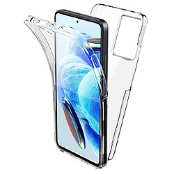 Htdmobiles Coque pour Xiaomi Redmi Note 13 Pro 4G / Poco M6 Pro 4G - housse etui silicone gel fine 360 integrale (avant et arriere) + verre trempe - TRANSPARENT