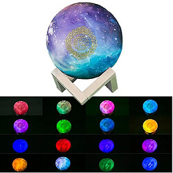 Universal Bluetooth compatible Coran haut-parleur sans fil de nuit de nuit musulmane Récitation koran livre bluetooth haut-parleur coloré lampe de lune 3D pas cher