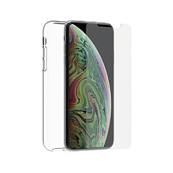 Muvit Coque pour iPhone XS Max Série Recycletek et Protection d'Écran en Verre Trempé Transparent