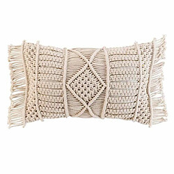 Paris Prix Coussin Déco à Franges Macralina 30x50cm Beige