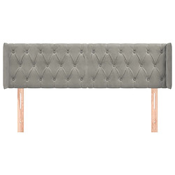 Avis Maison Chic Tête de lit scandinave avec oreilles,meuble de chambre Gris clair 147x16x78/88 cm Velours -MN29665