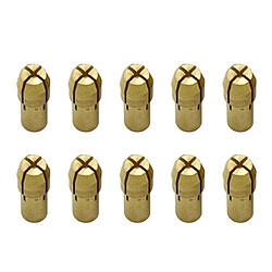 Wewoo 11 PCS Écrou de serrage en cuivre à trois griffes pour raccords broyeur électrique diameter Diamètre d'alésage: 0.5mm