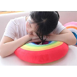 Avis Universal 35 cm enfants arc-en-ciel u forme oreiller couche coussin soutient les enfants en peluche de sommeil (rouge)