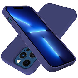 Coque en TPU anti-empreintes digitales bleu foncé pour votre iPhone 13 Pro 6.1 pouces