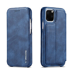 Wewoo Coque Pour iPhone 11Pro Max Hon Série Ancient Case Etui en cuir avec fentes cartes & support & portefeuille Bleu