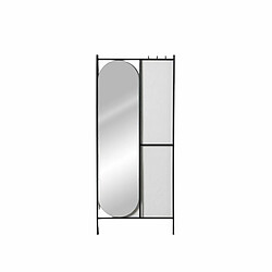 BigBuy Home porte-manteaux Noir Fer Miroir 70 x 4 x 160,5 cm