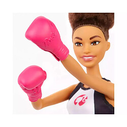 Mattel Barbie Série You Can Be Anything Poupée Brunette Boxeuse avec des Gants Multicolore