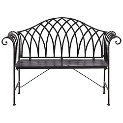 Beliani Banc de jardin MILAZZO Métal Noir